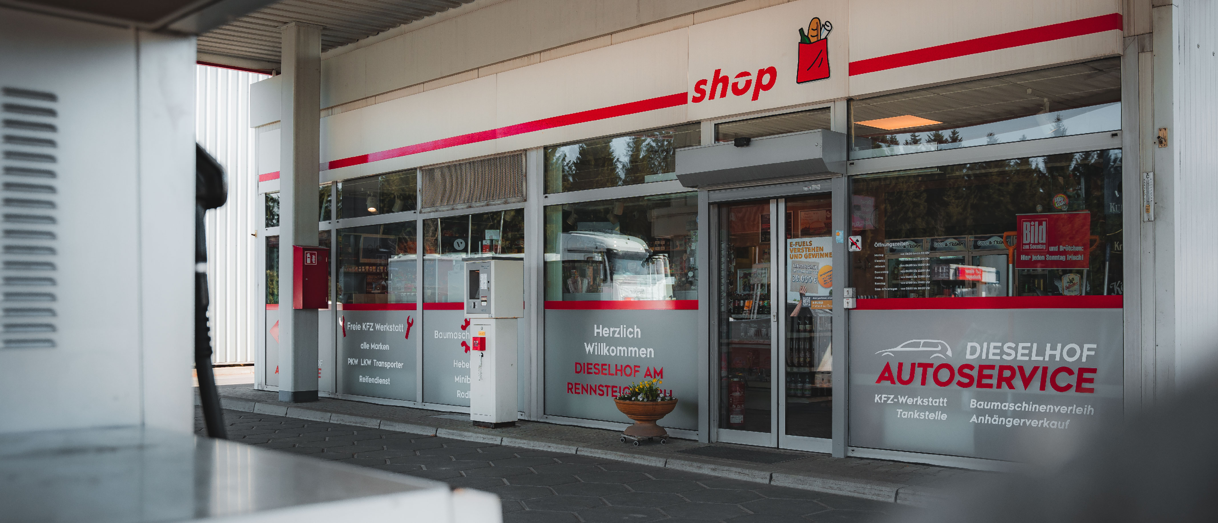 Kfz-Werkstatt, Tankstelle, Baumaschinenverleih Dieselhof am Rennsteig