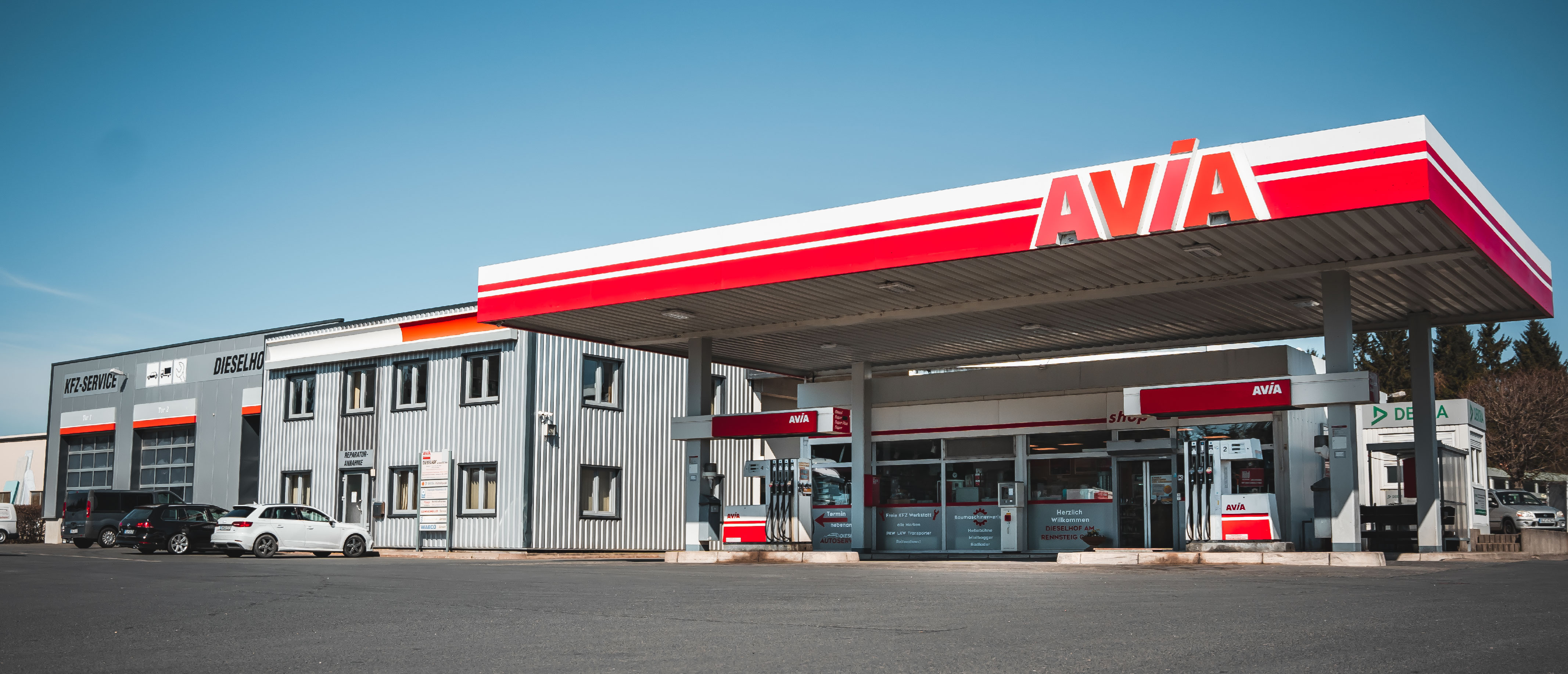 Kfz-Werkstatt, Tankstelle, Baumaschinenverleih Dieselhof am Rennsteig